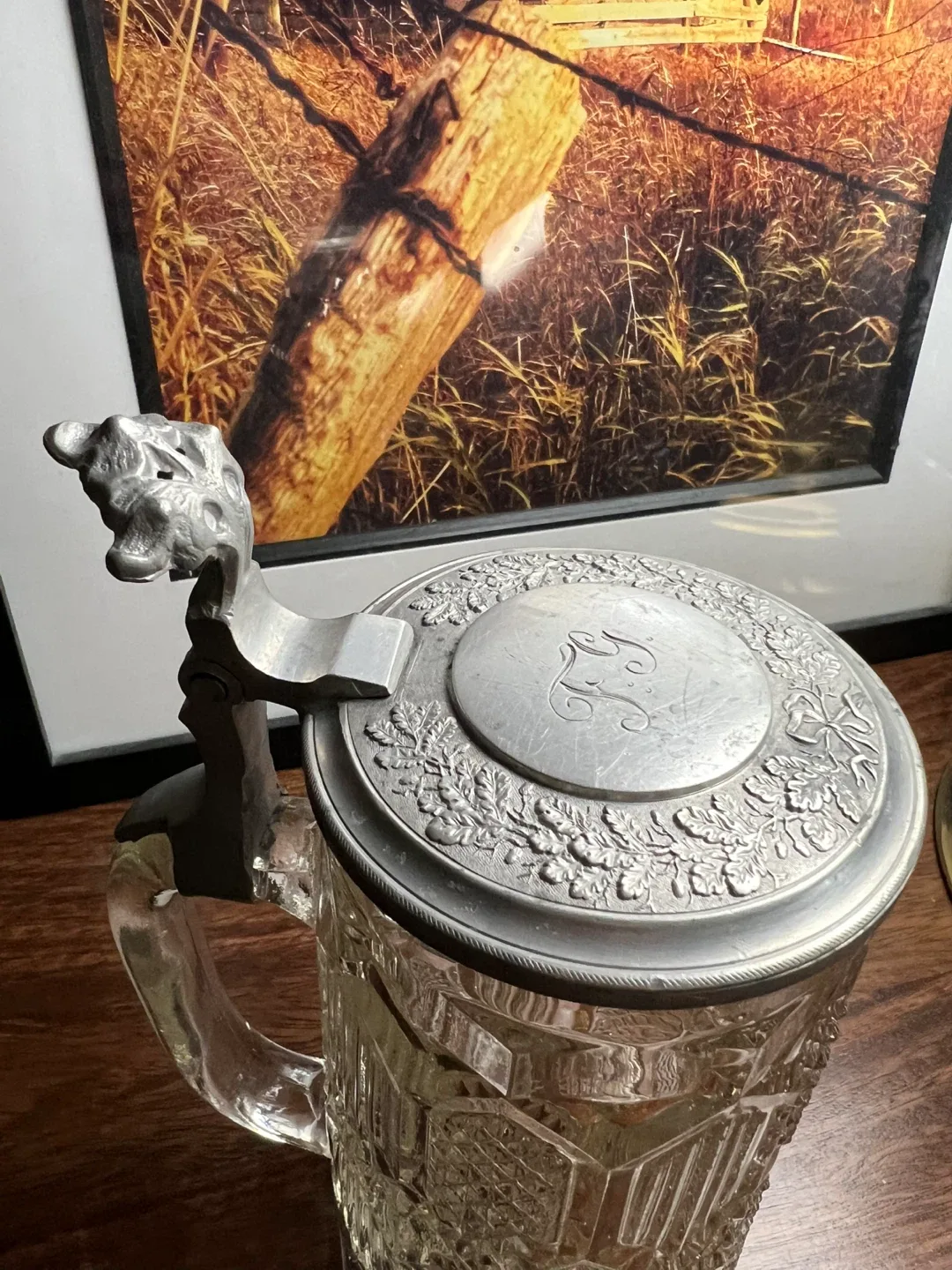 Vintage Glass Beer Stein image indicator(2)