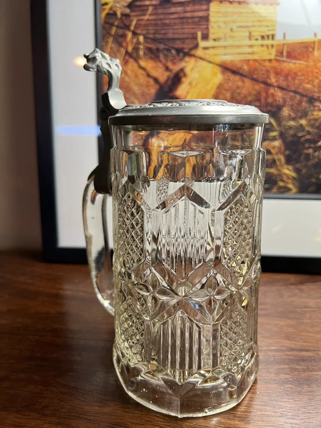 Vintage Glass Beer Stein image indicator(9)