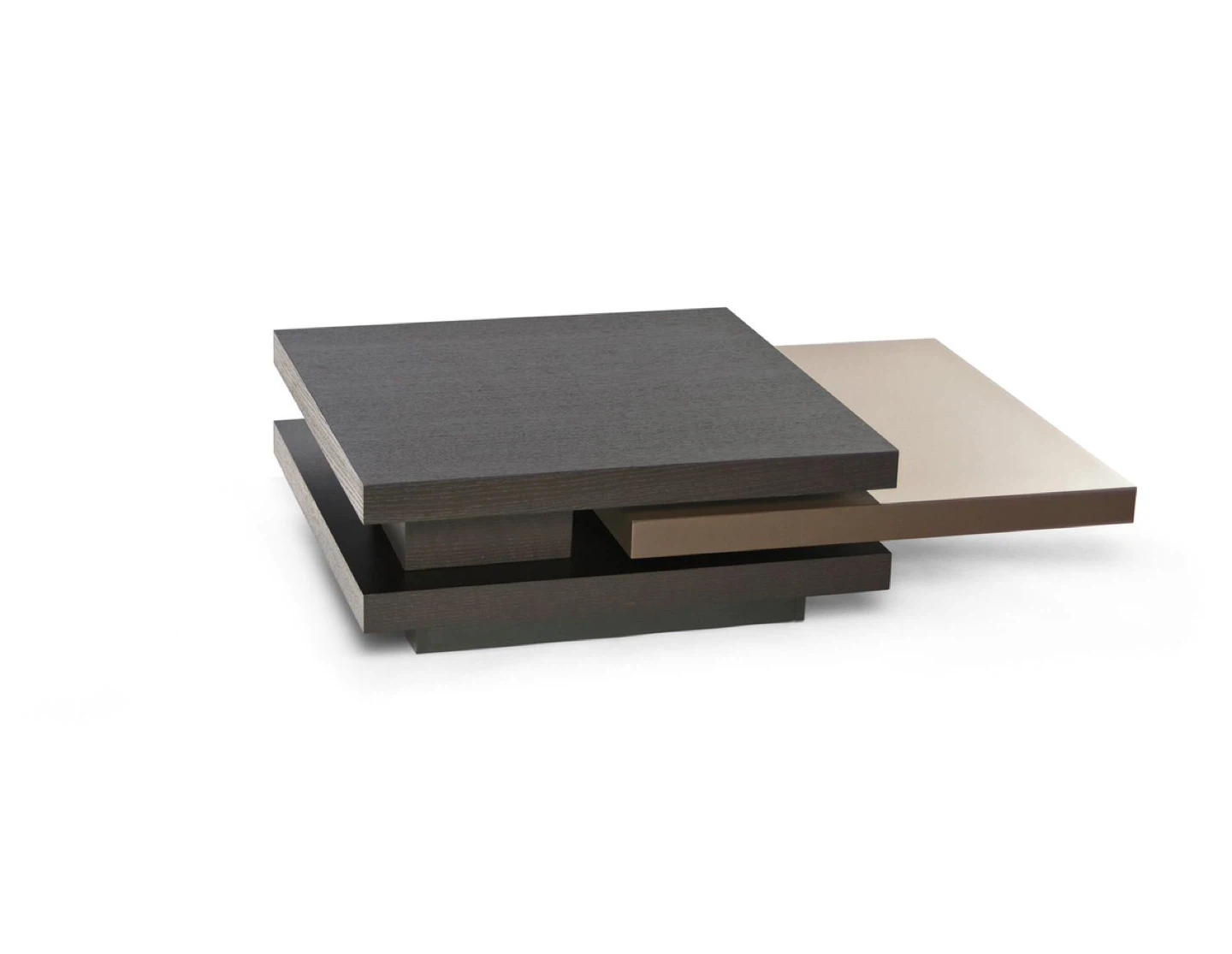 Structube Picasso Swivel Coffee Table - Black & Brown