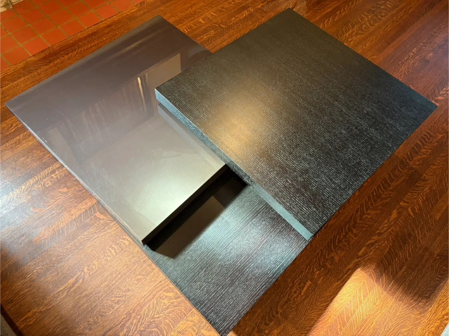 Structube Picasso Swivel Coffee Table - Black & Brown image indicator(3)