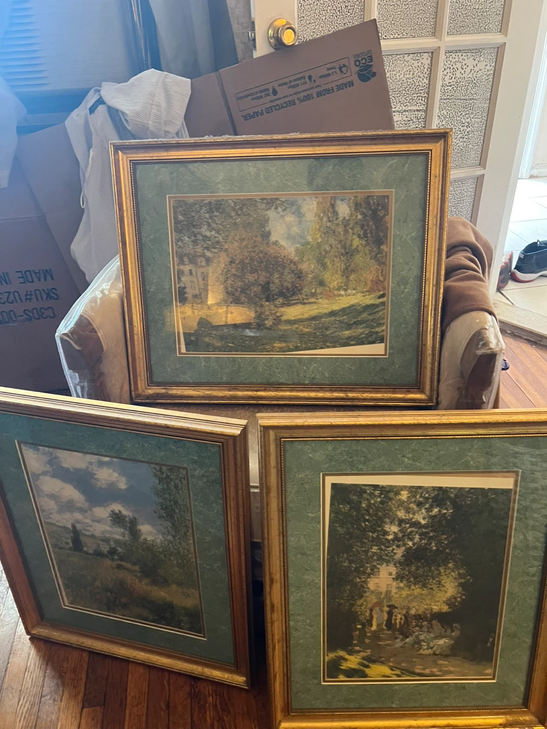 Framed Impressionist Style Prints - Set of 4