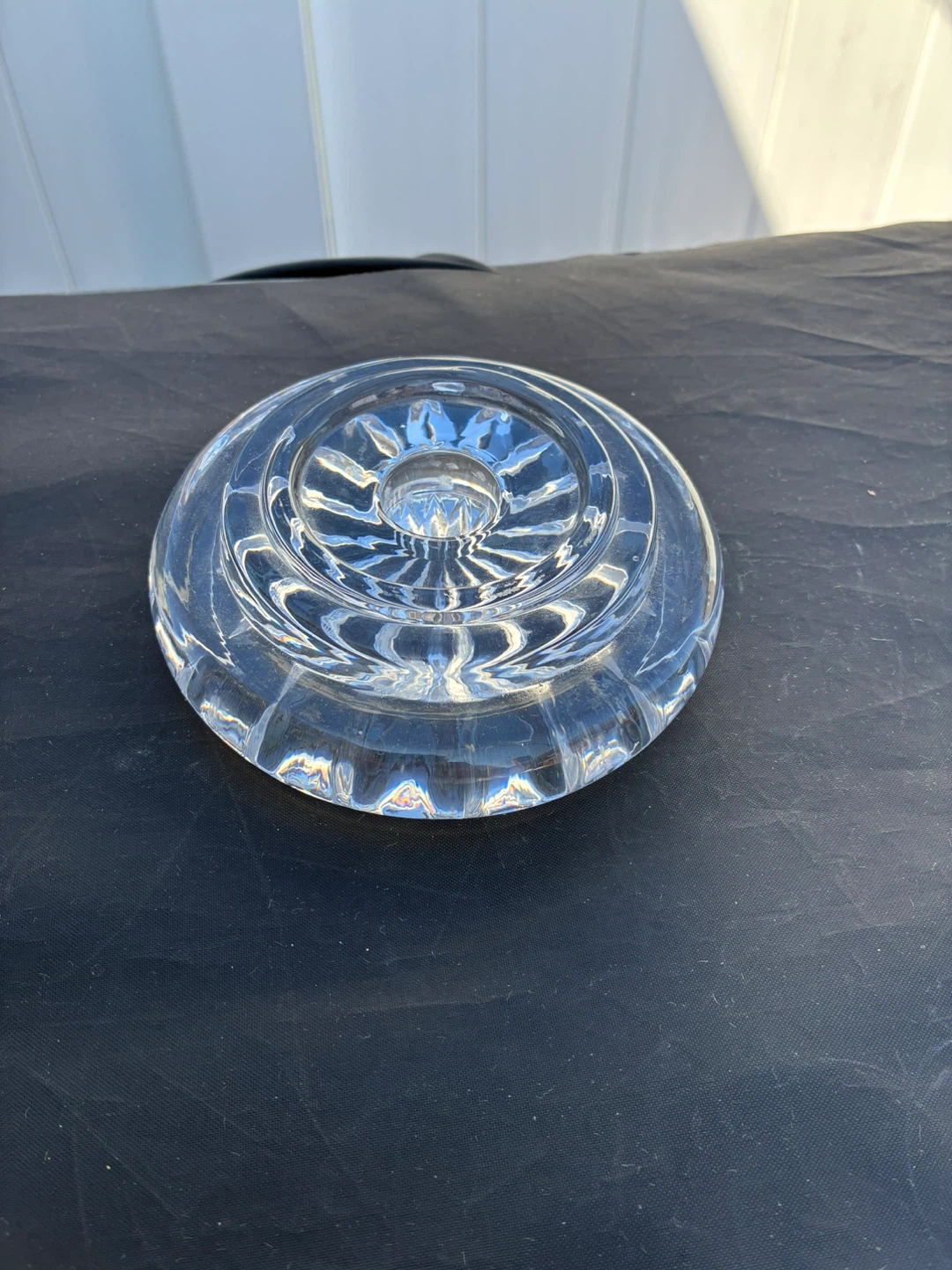 Clear Glass Candle Holder