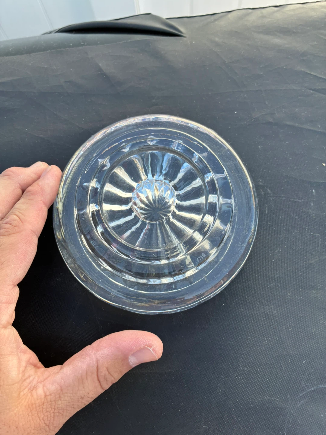Clear Glass Candle Holder - photo 2