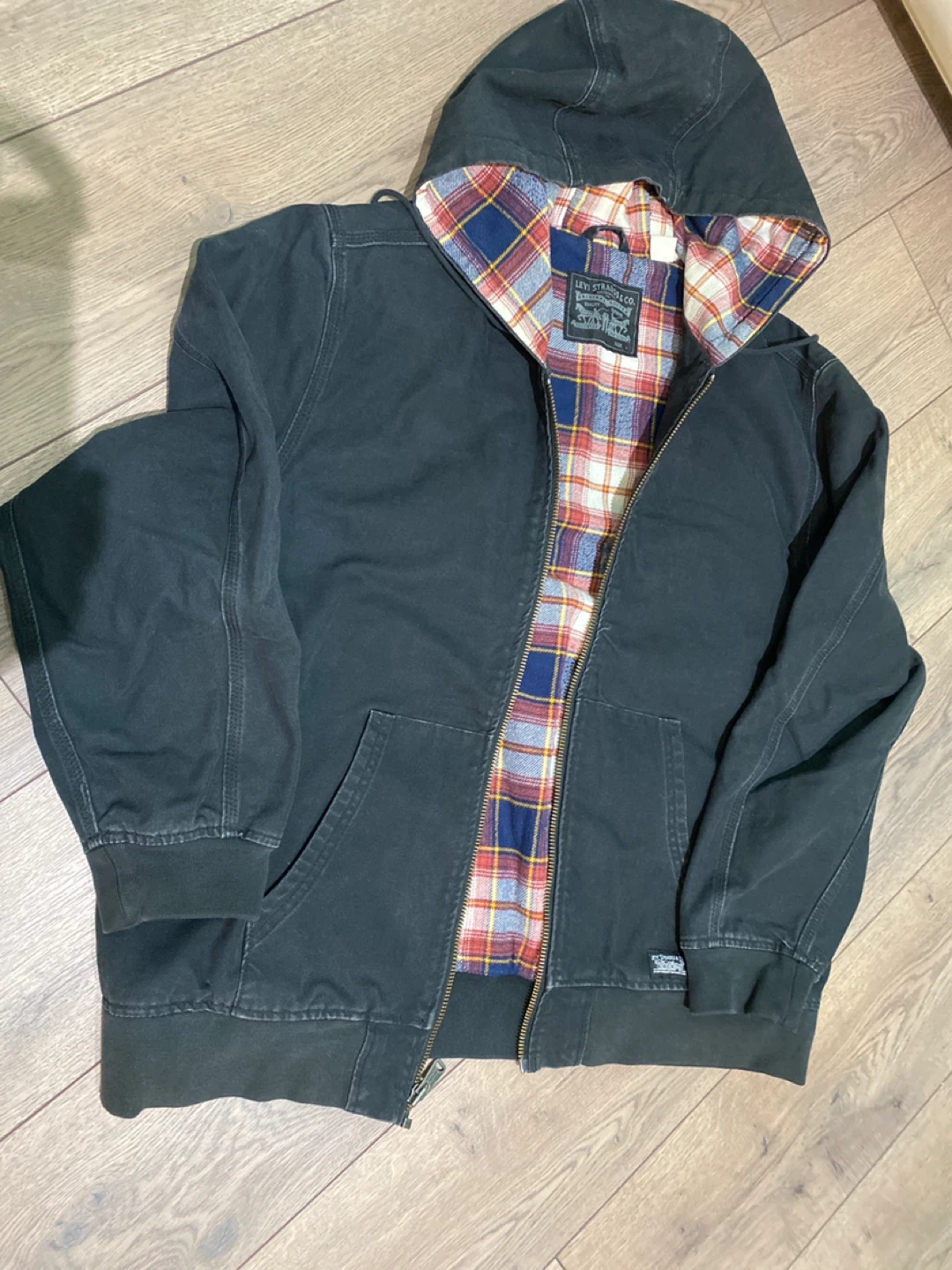 Levi Strauss & Co. Black Hooded Jacket - Size L - photo 2