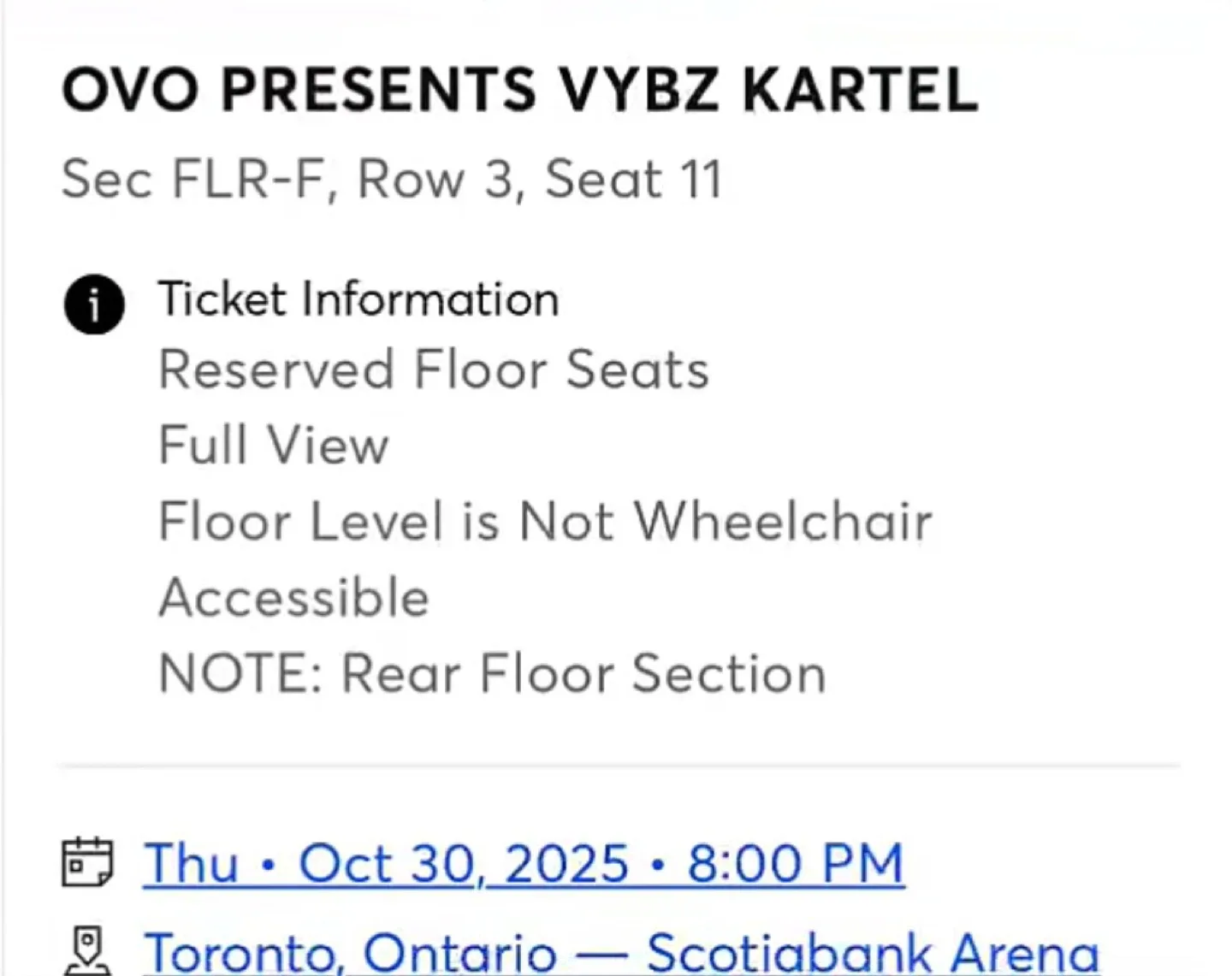 OVO Presents Vybz Kartel Ticket - Toronto Oct 30, 2025 image indicator(2)