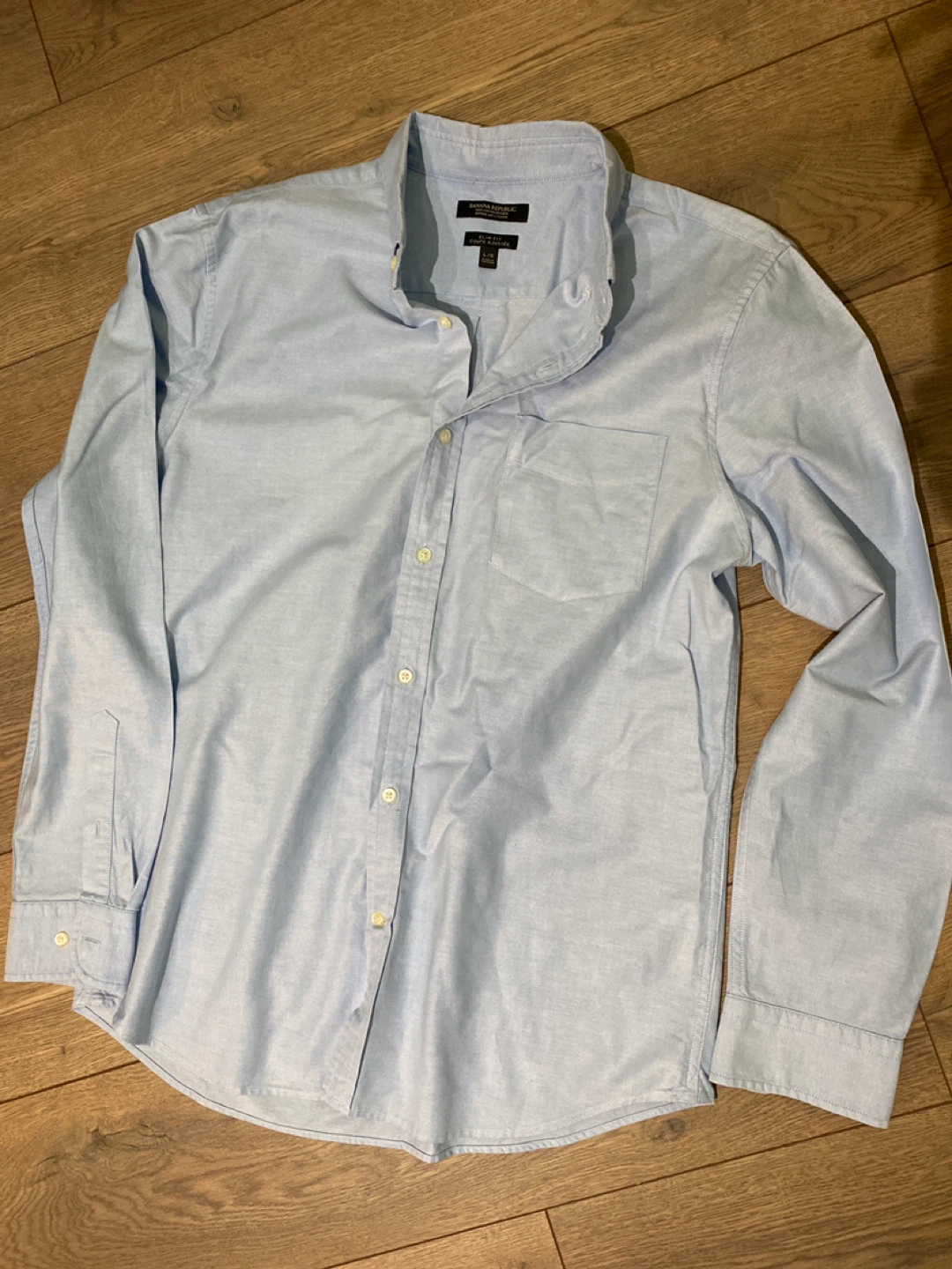 Banana Republic Light Blue Oxford Shirt - L - photo 2