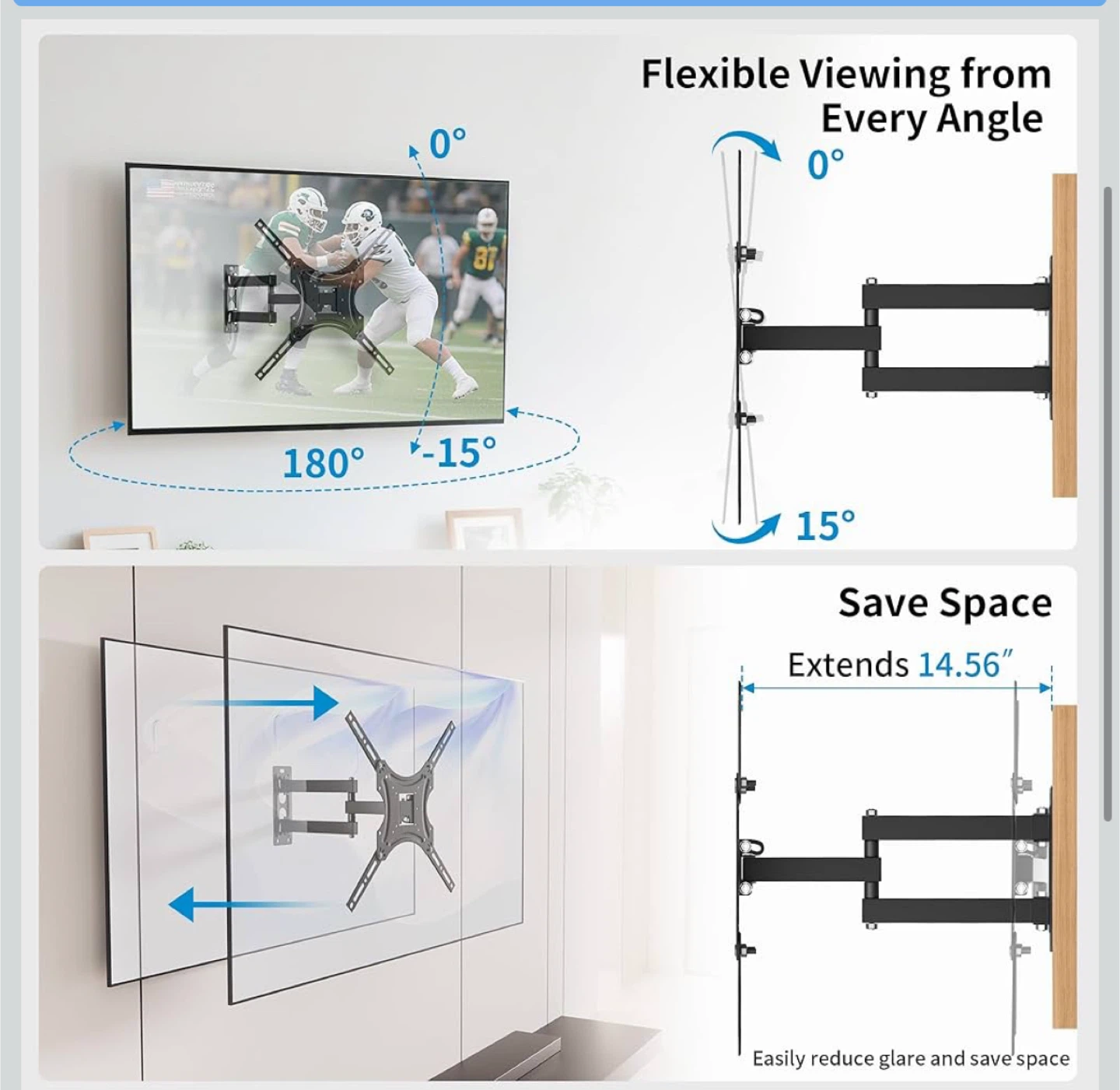 Adjustable Full Motion TV Wall Mount - photo 2