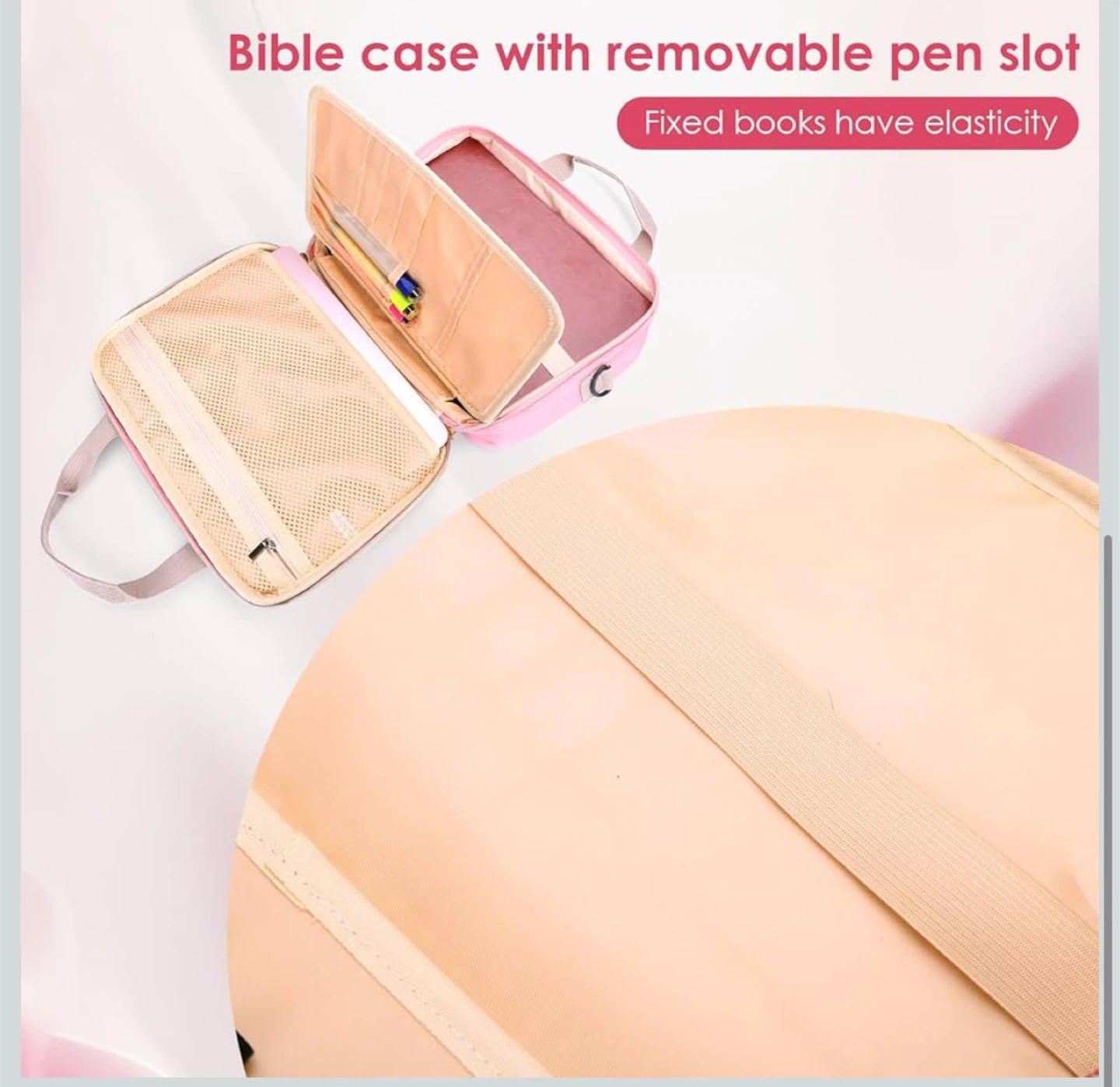 Pink Bible Case/Book Tote Bag - 12 x 8.5 inches - photo 4