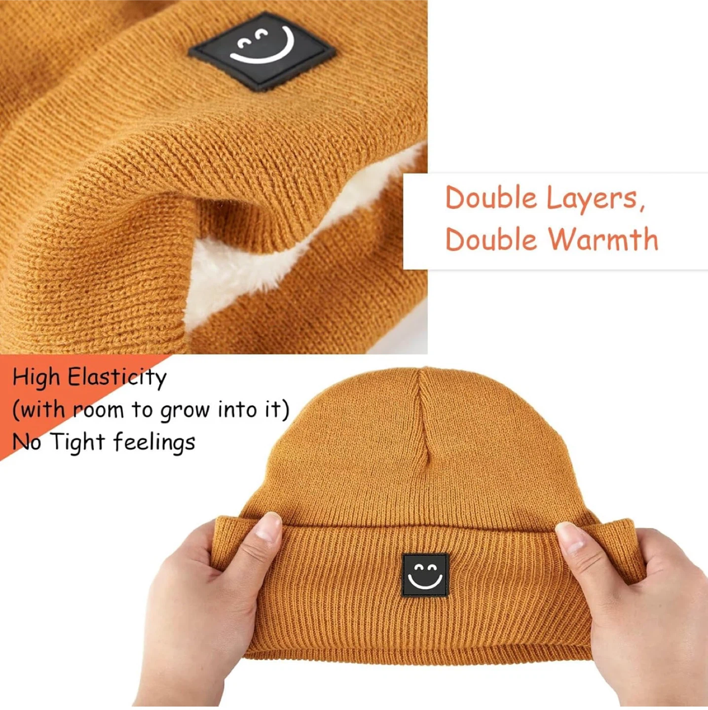 Cute Smile Face Beanie - 6-36 Months - photo 4