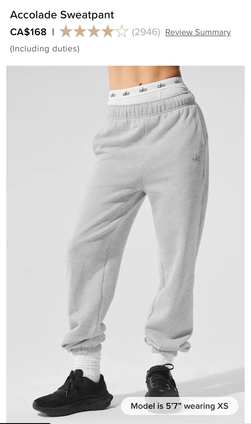 ALO Accolade Crewneck & Joggers Set - Heather Grey image indicator(4)