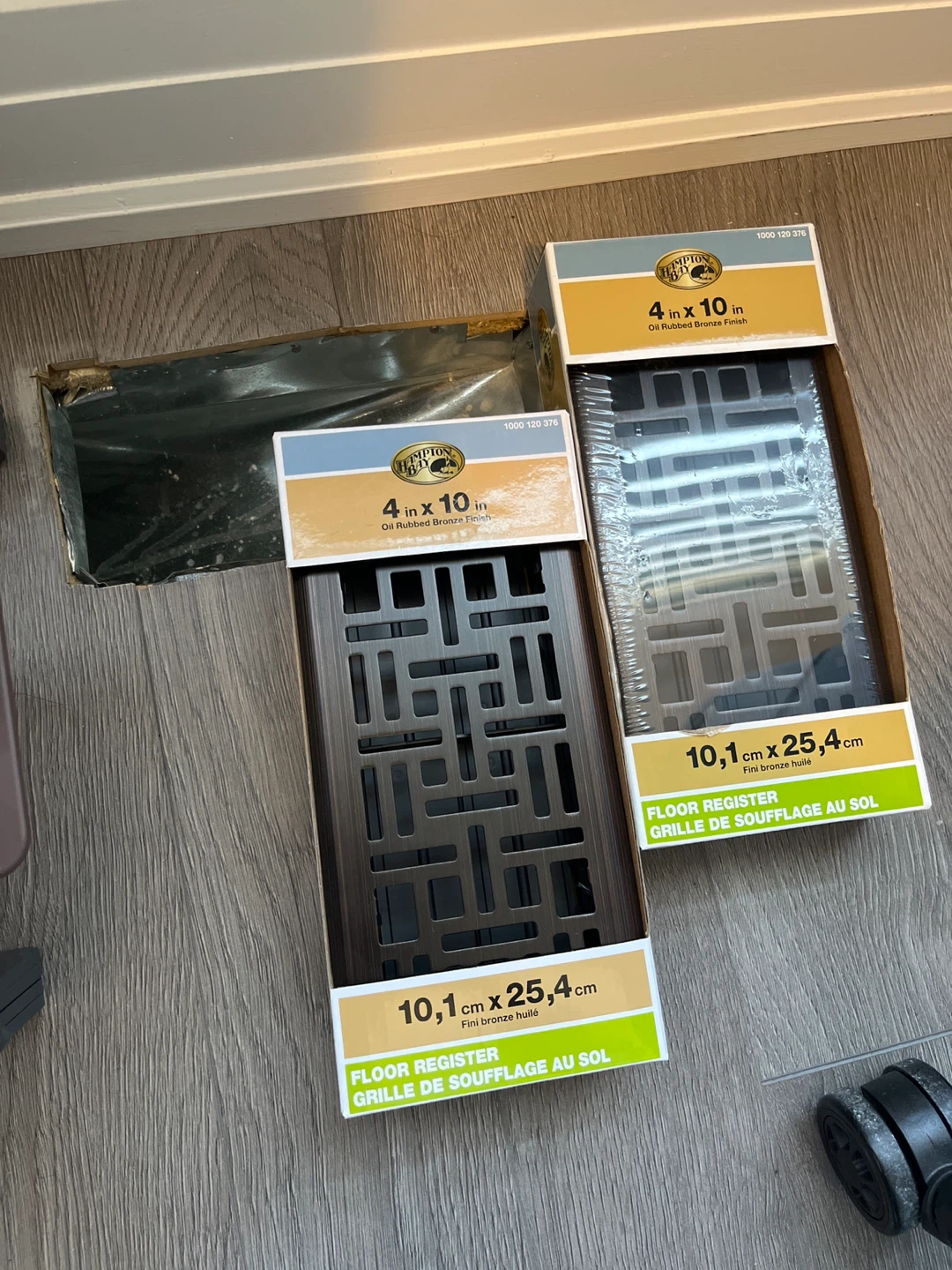 Hampton Bay 4in x 10in Floor Registers - New - photo 2