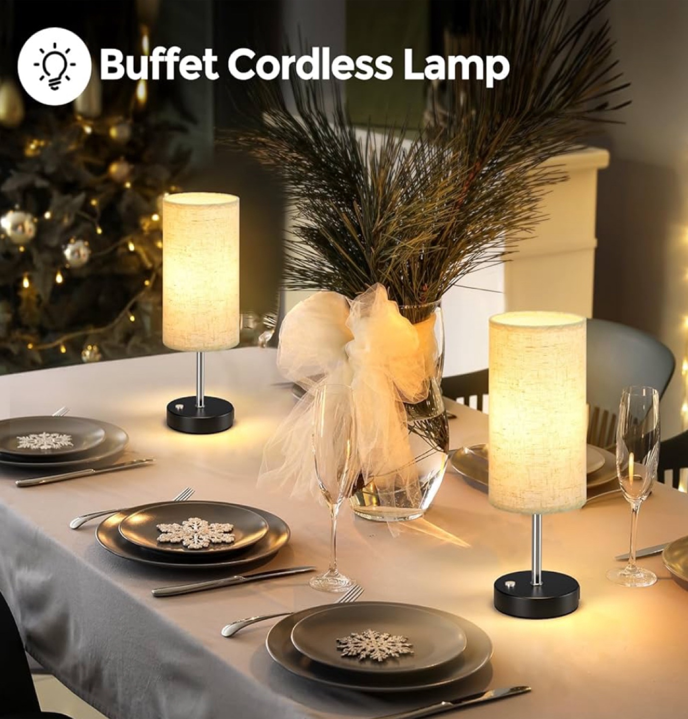 Cordless Rechargeable Table Lamps (Set of 2) - photo 5