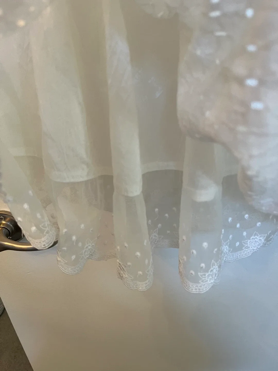 Korean Brand White Eyelet Skirt 🧡 image indicator(3)