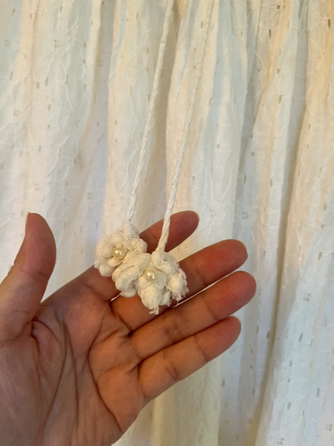 Korean Brand White Eyelet Skirt 🧡 image indicator(4)