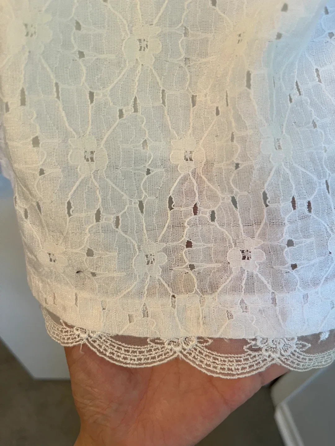 Korean Brand White Eyelet Skirt 🧡 image indicator(2)