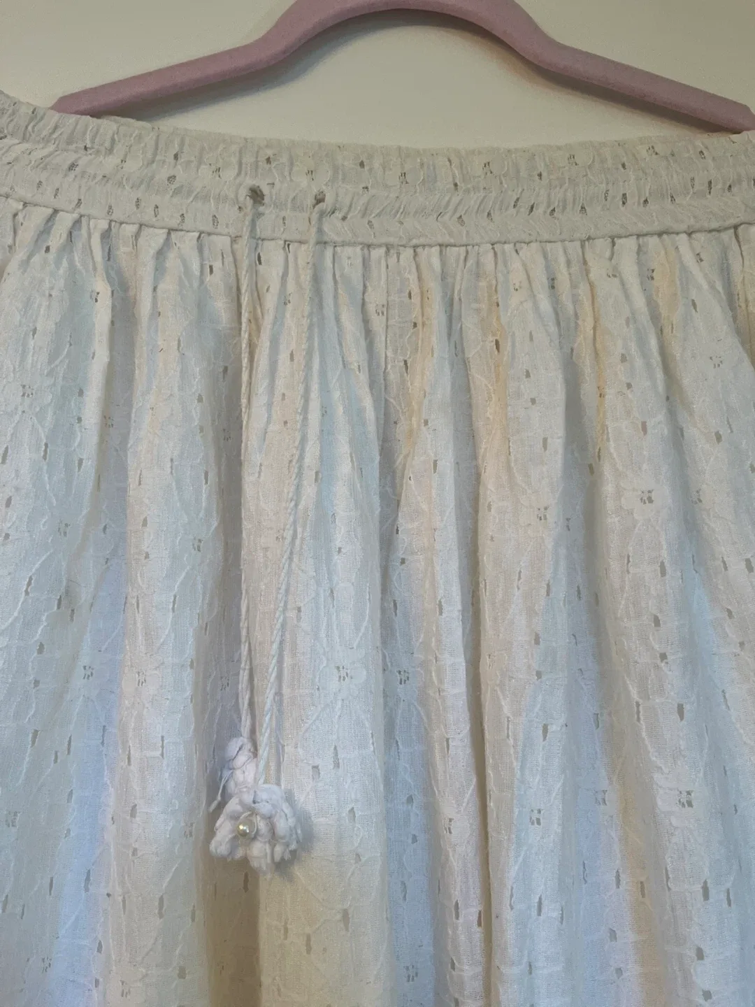 Korean Brand White Eyelet Skirt 🧡 image indicator(6)