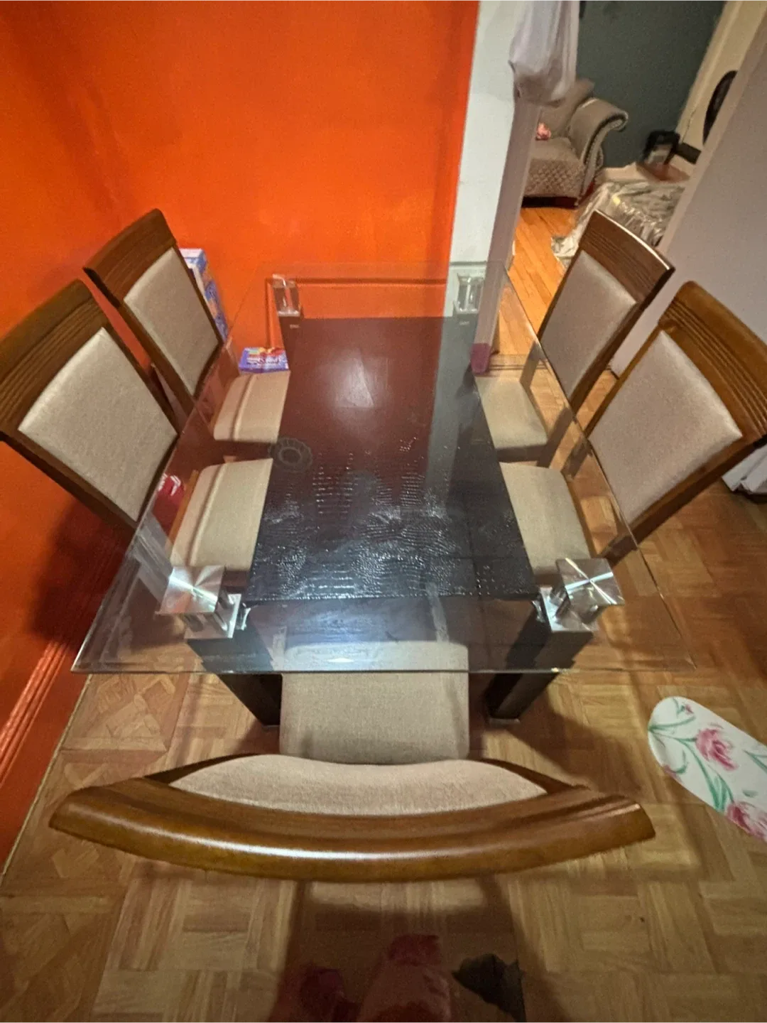 Dining Table with 6 Chairs - Glass Top image indicator(5)