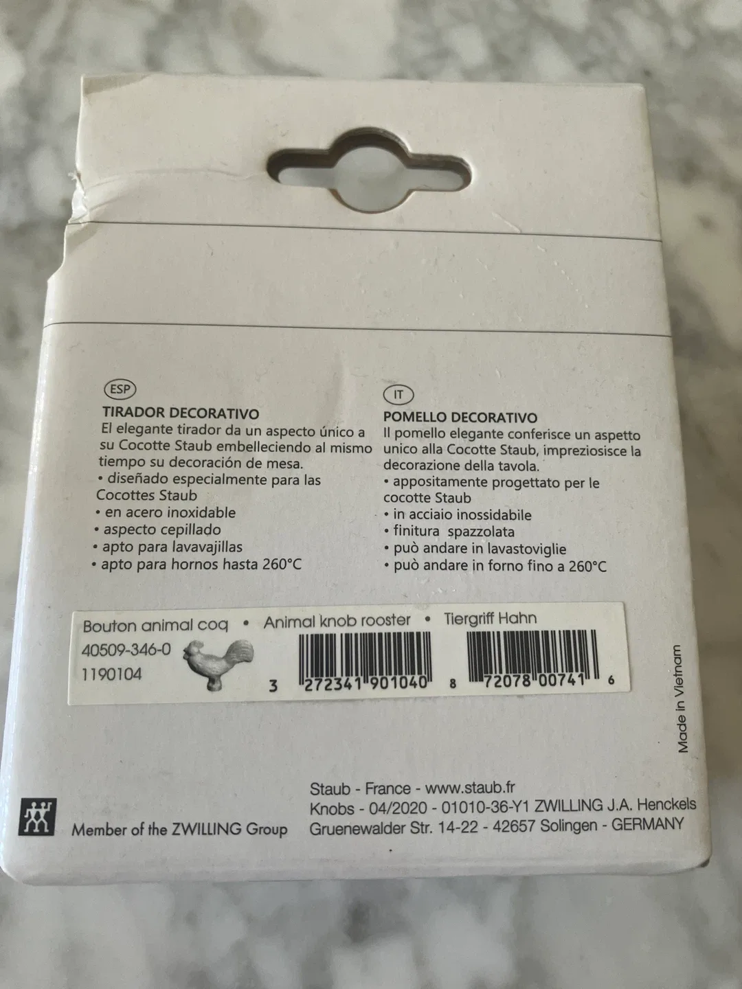 New Staub Animal Knob Rooster image indicator(3)