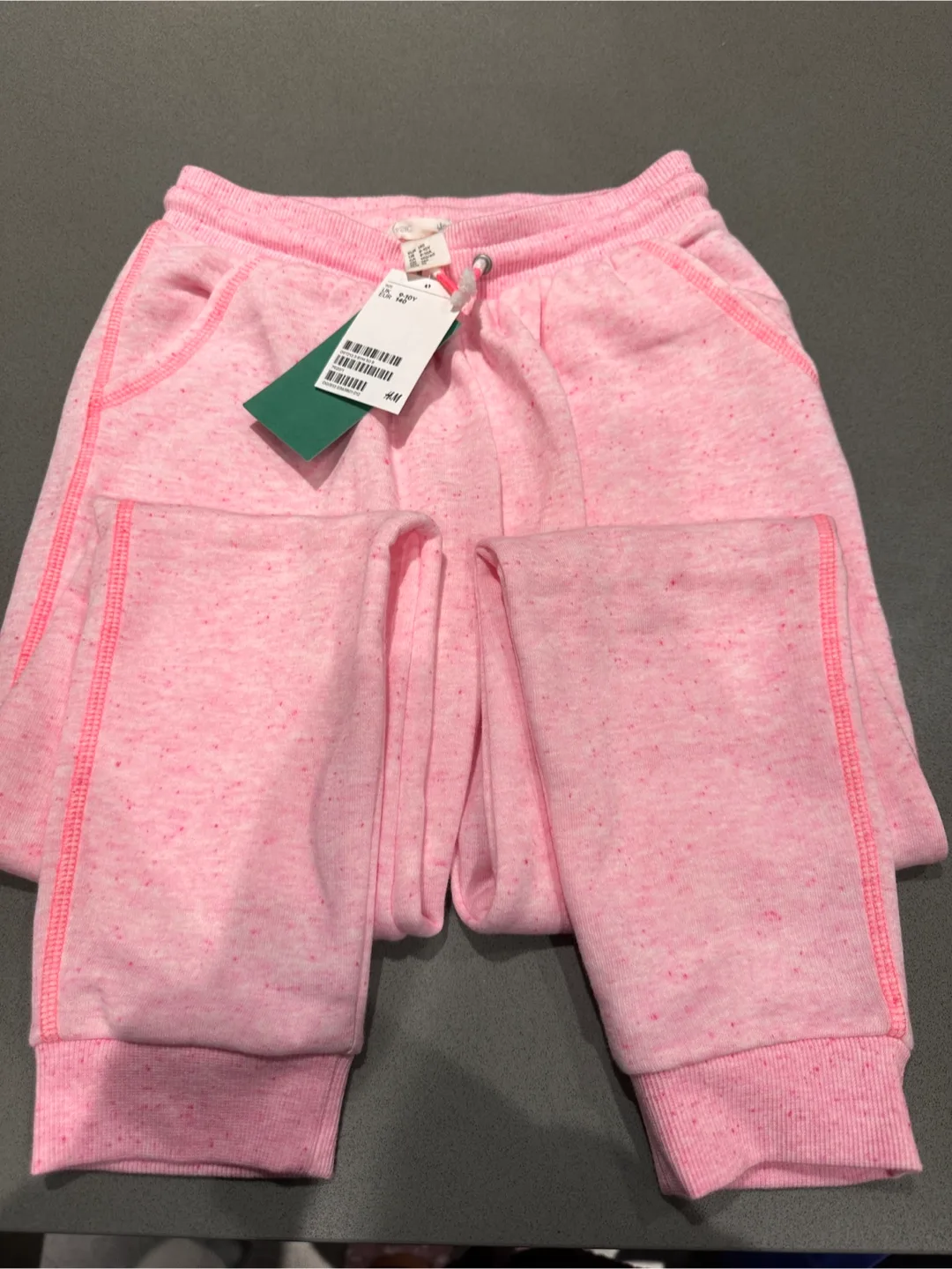 New H&M Kids Pink Joggers, Size 9-10Y image indicator(3)