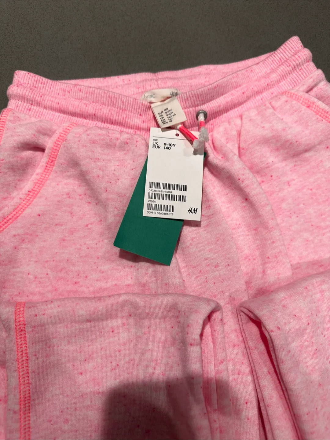 New H&M Kids Pink Joggers, Size 9-10Y image indicator(2)