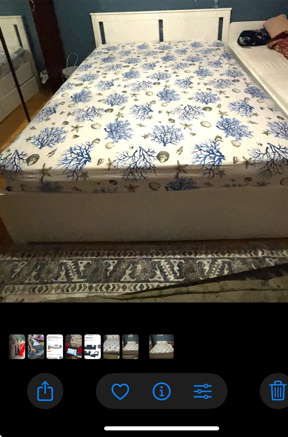 IKEA Songesand White Bed Frame with Drawers image indicator(2)