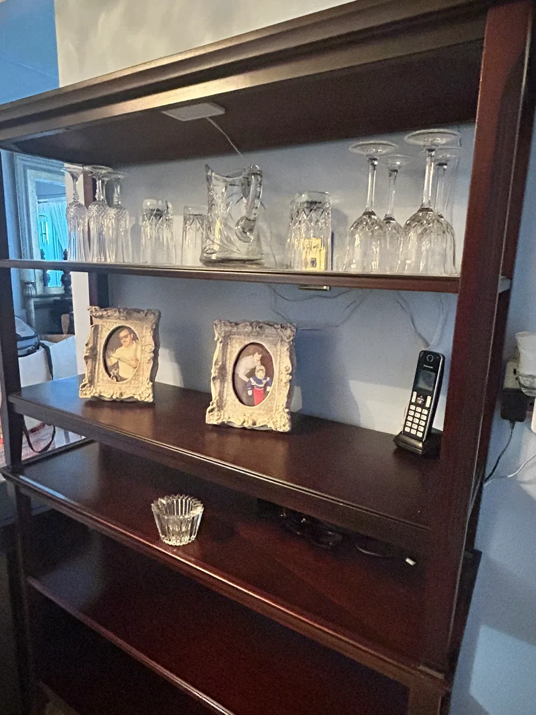 “BOMBAY” Double Wooden Bookcases/Display Shelf image indicator(3)