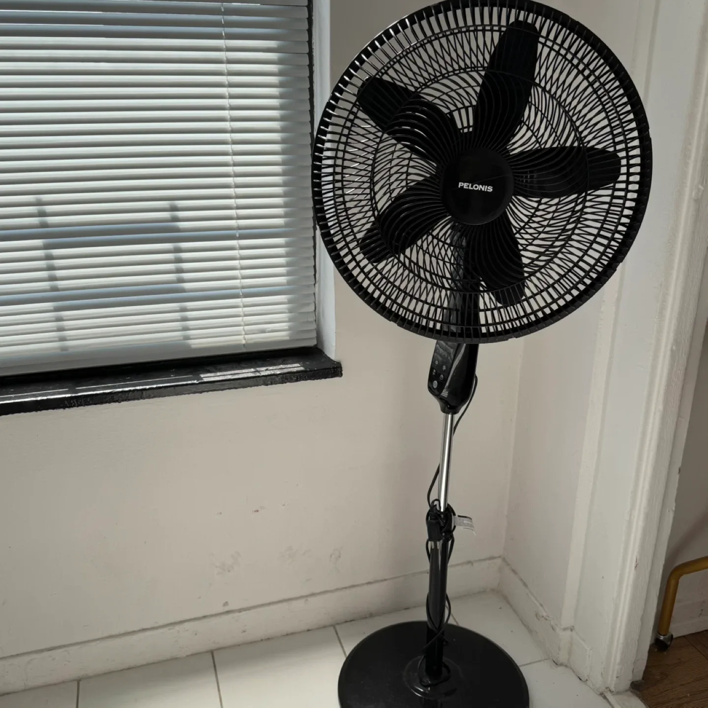 PELONIS Oscillating Stand Up Fan - Black thumbnail