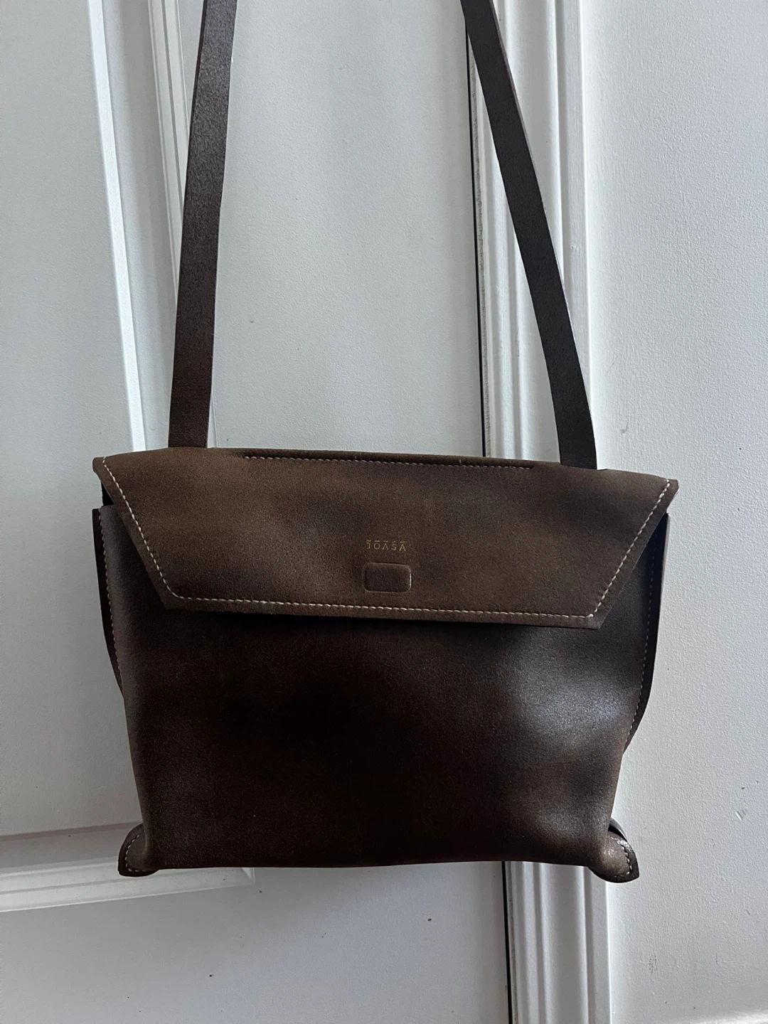 Joasa Brown Leather Shoulder Bag -hand made
