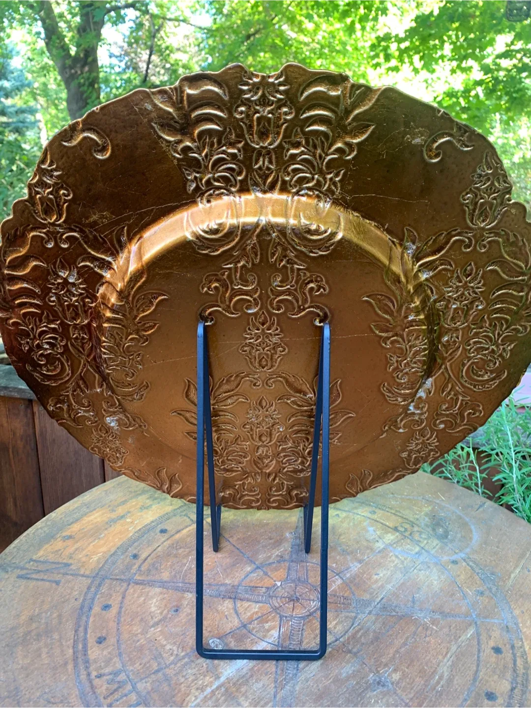 Decorative Serving Plate - Green & Gold image indicator(4)