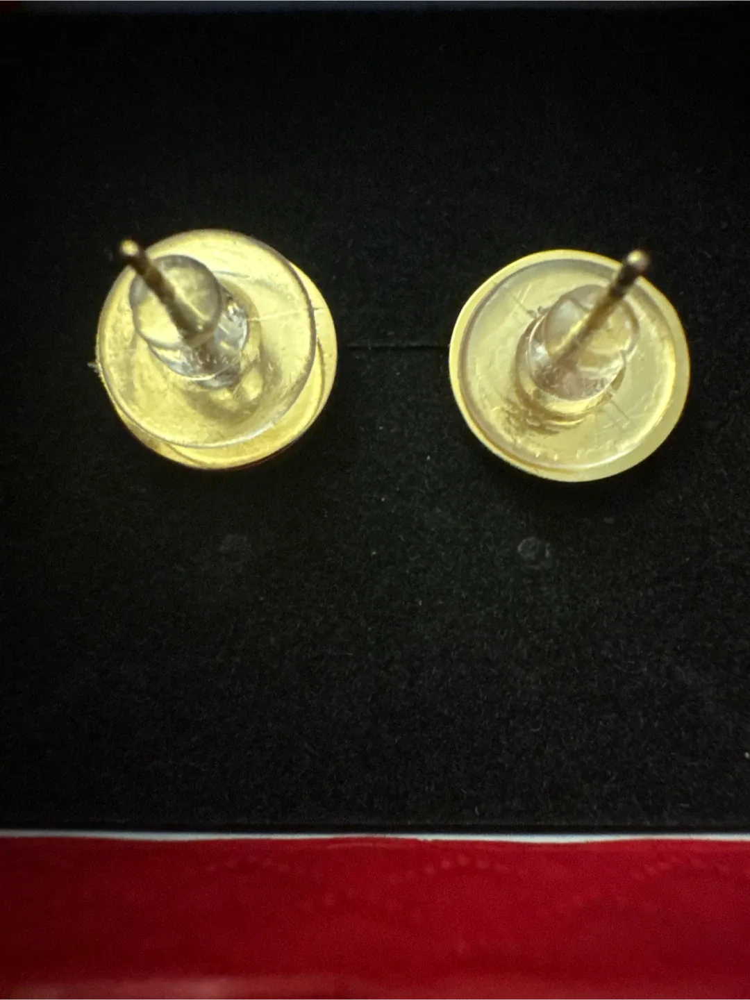 18K Gold Clover CZ Stud  Earrings New image indicator(2)