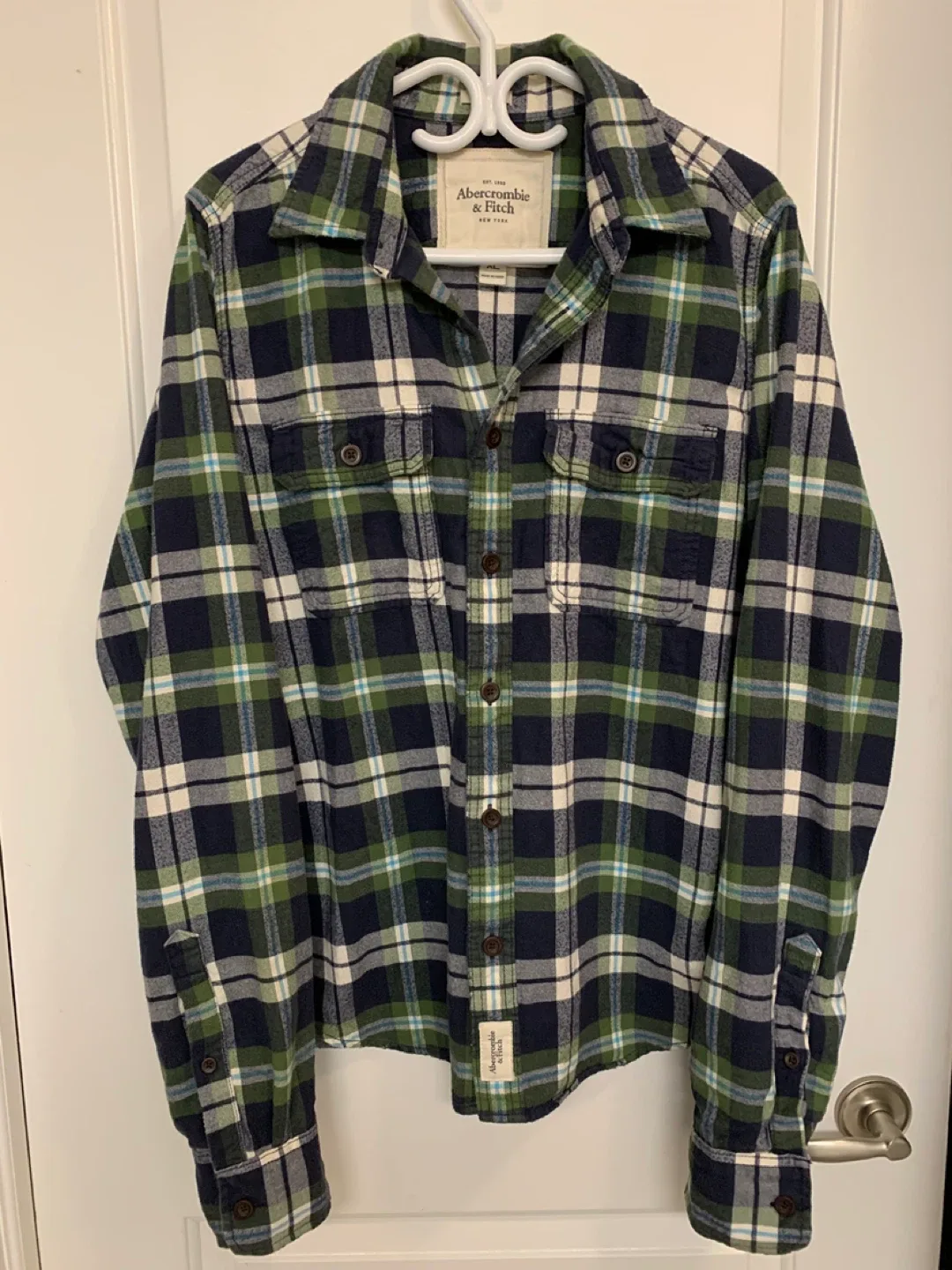 Abercrombie & Fitch XL Plaid Flannel Shirt 🧡