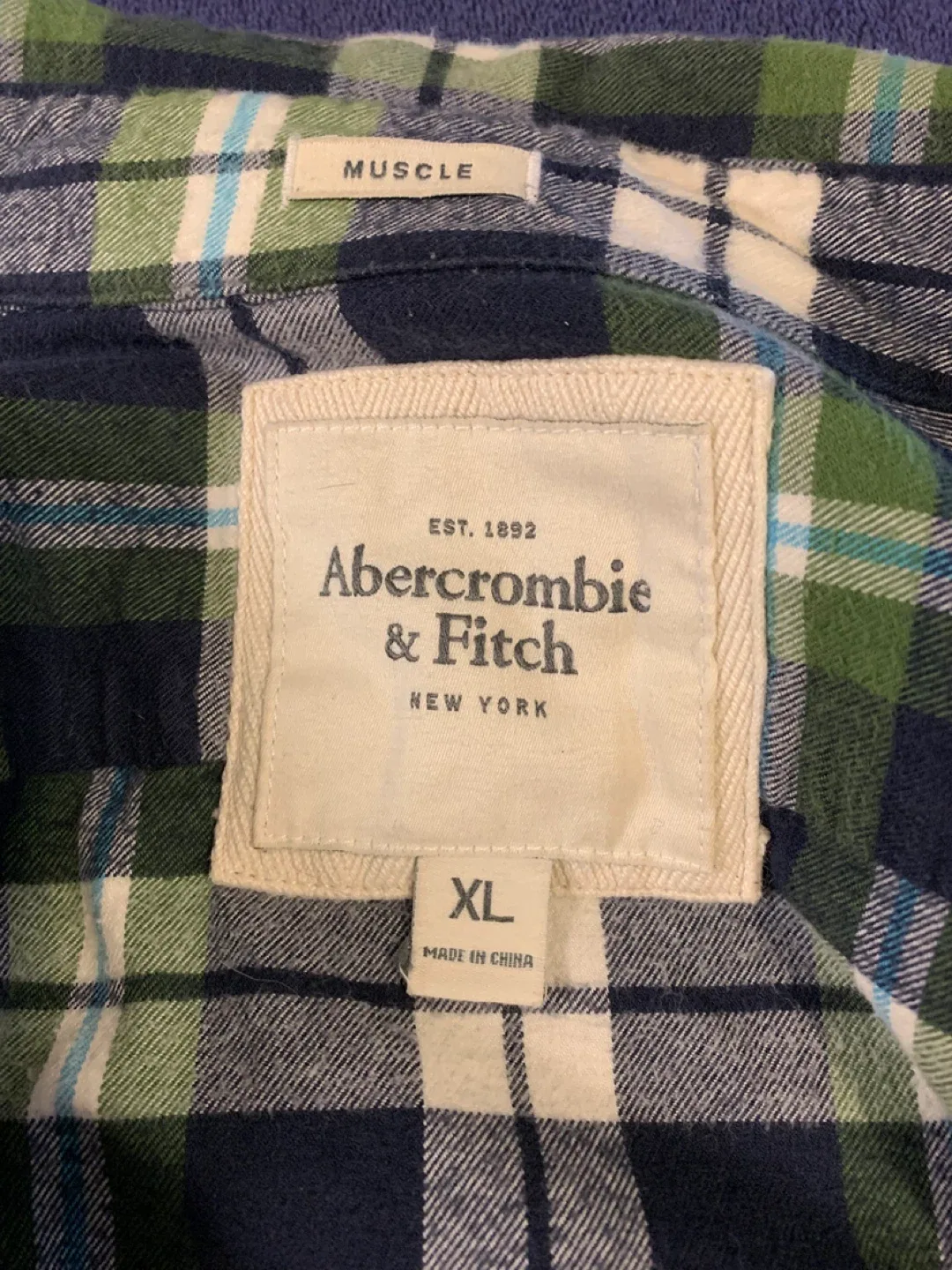 Abercrombie & Fitch XL Plaid Flannel Shirt 🧡 image indicator(4)