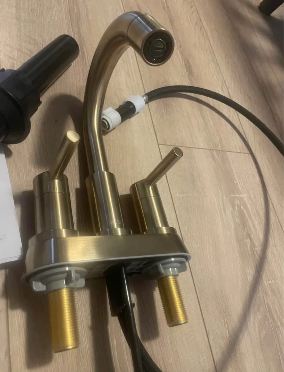 Brushed Gold Delta Centerset Bathroom Faucet image indicator(5)