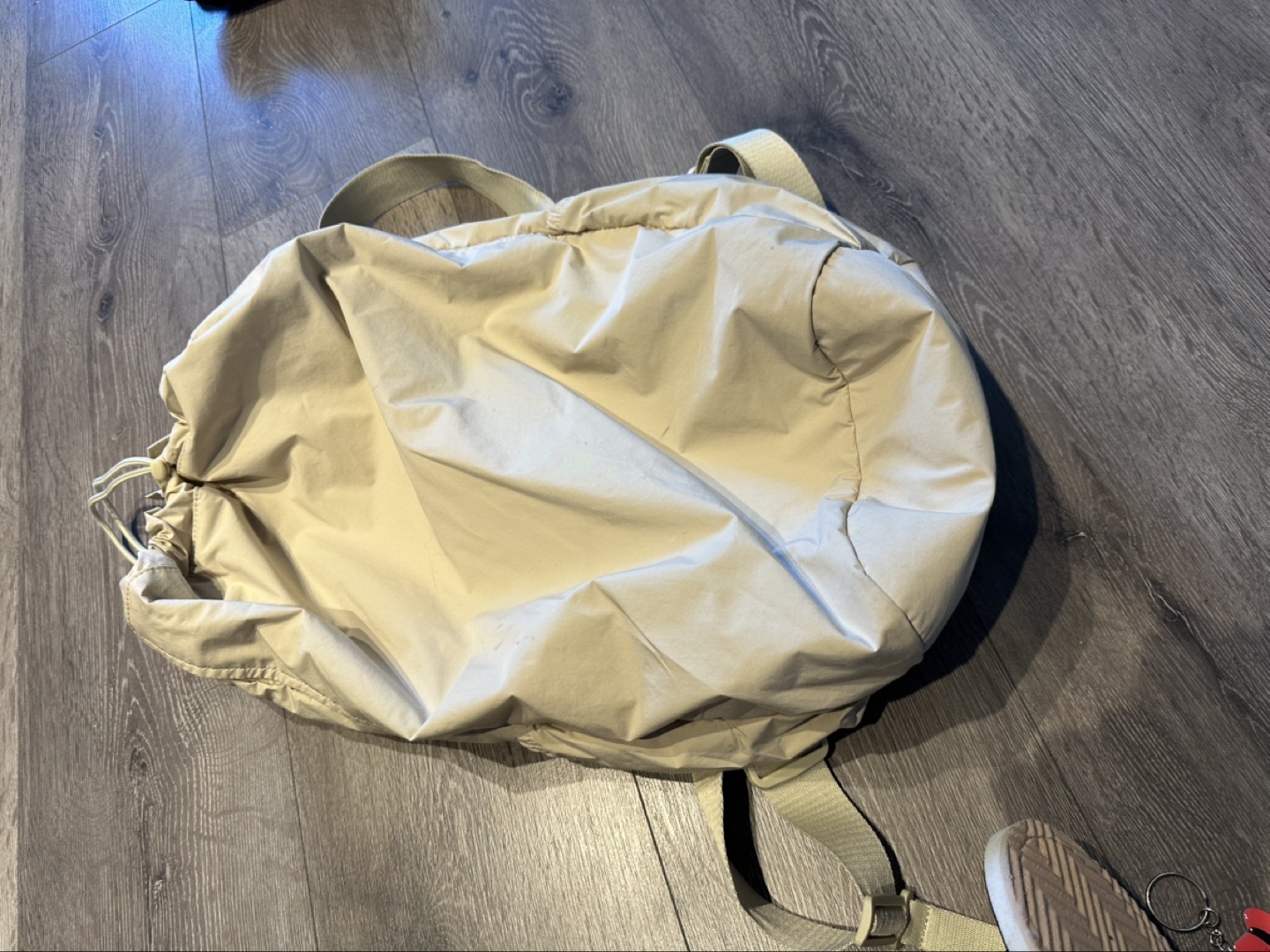 Uniqlo Drawstring Backpack Beige