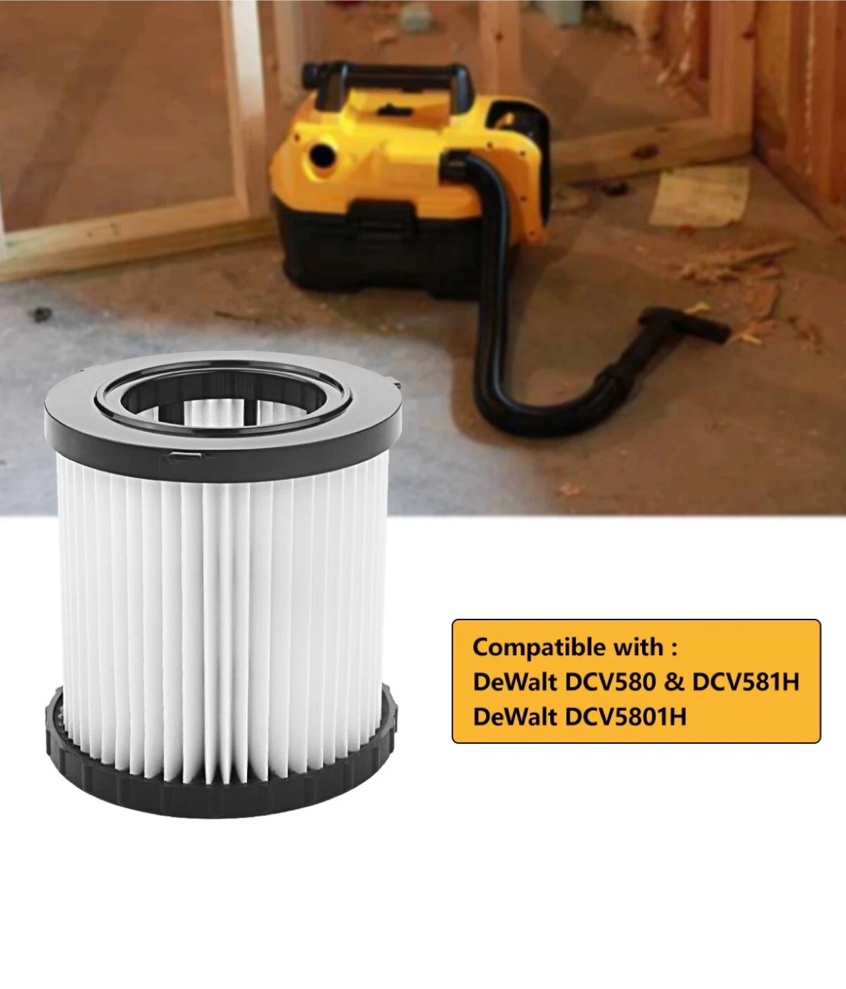 Vacuum HEPA Filter DCV5801H DeWalt DCV580 DCV581 - photo 4
