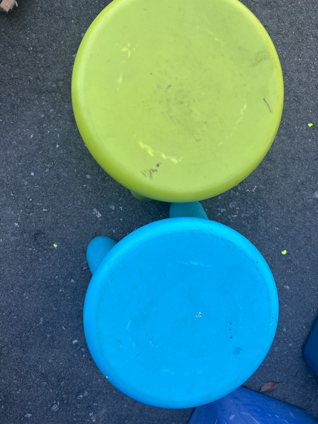 Kids Plastic Stools - Blue and Green
