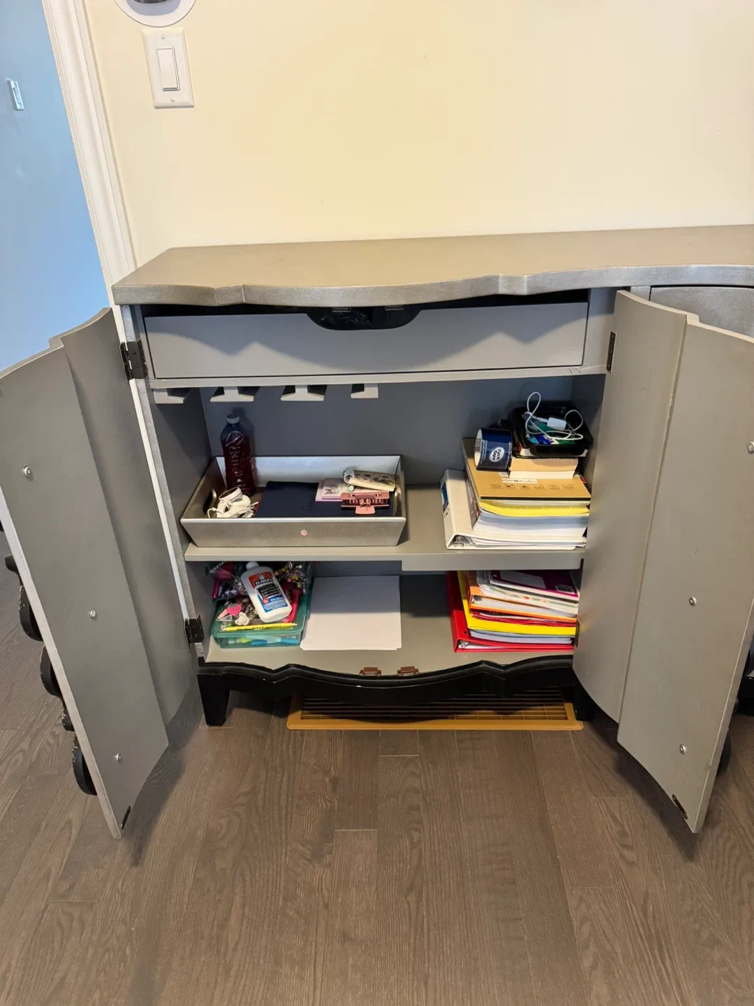 Silver Cabinet with Ornate Door Details image indicator(3)
