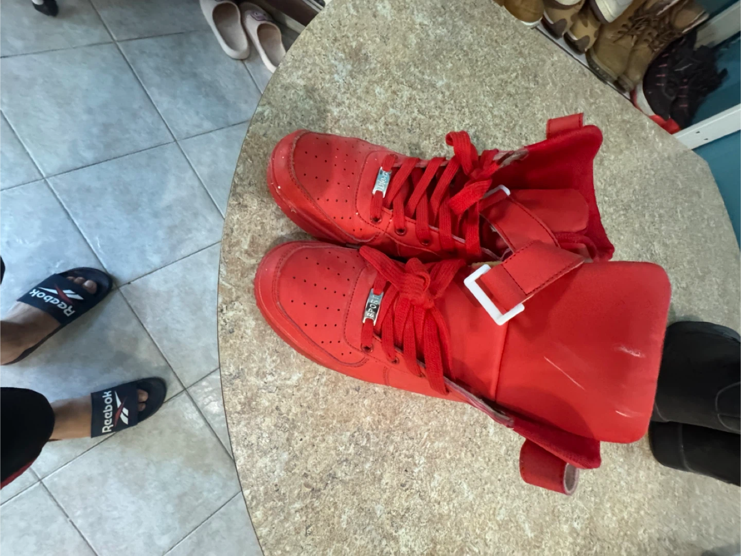 Red High Top Sneakers - Size 8.5 - photo 2