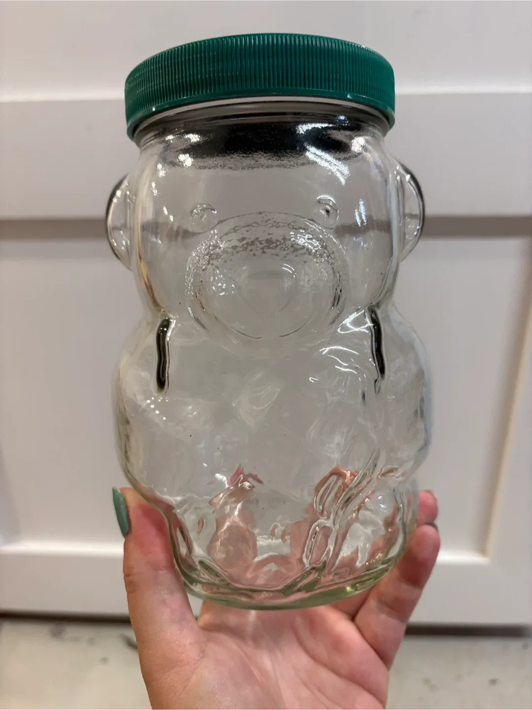 Clear Bear Shaped Glass Jar piggy bank thumbnail