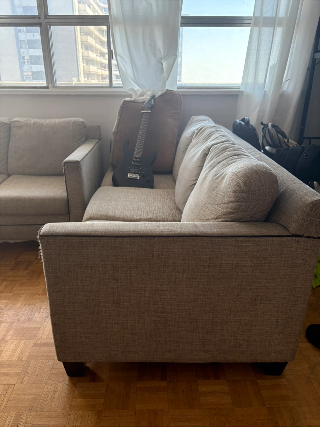 Beige Sofa and Loveseat Set - photo 2