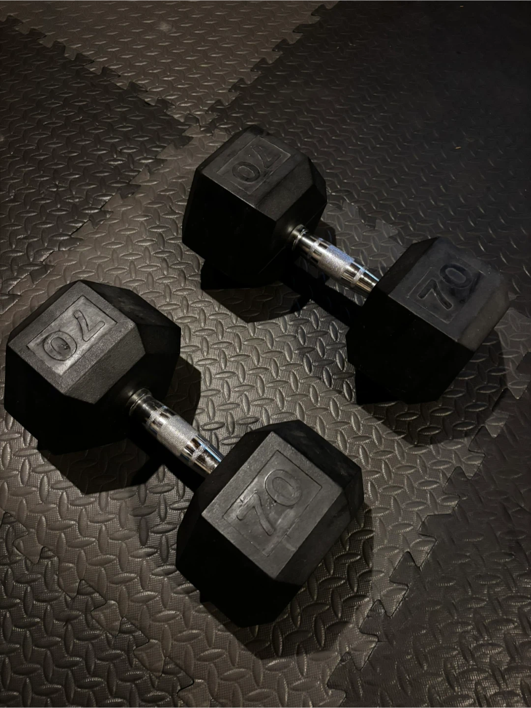 Pair of 70lb Dumbbells