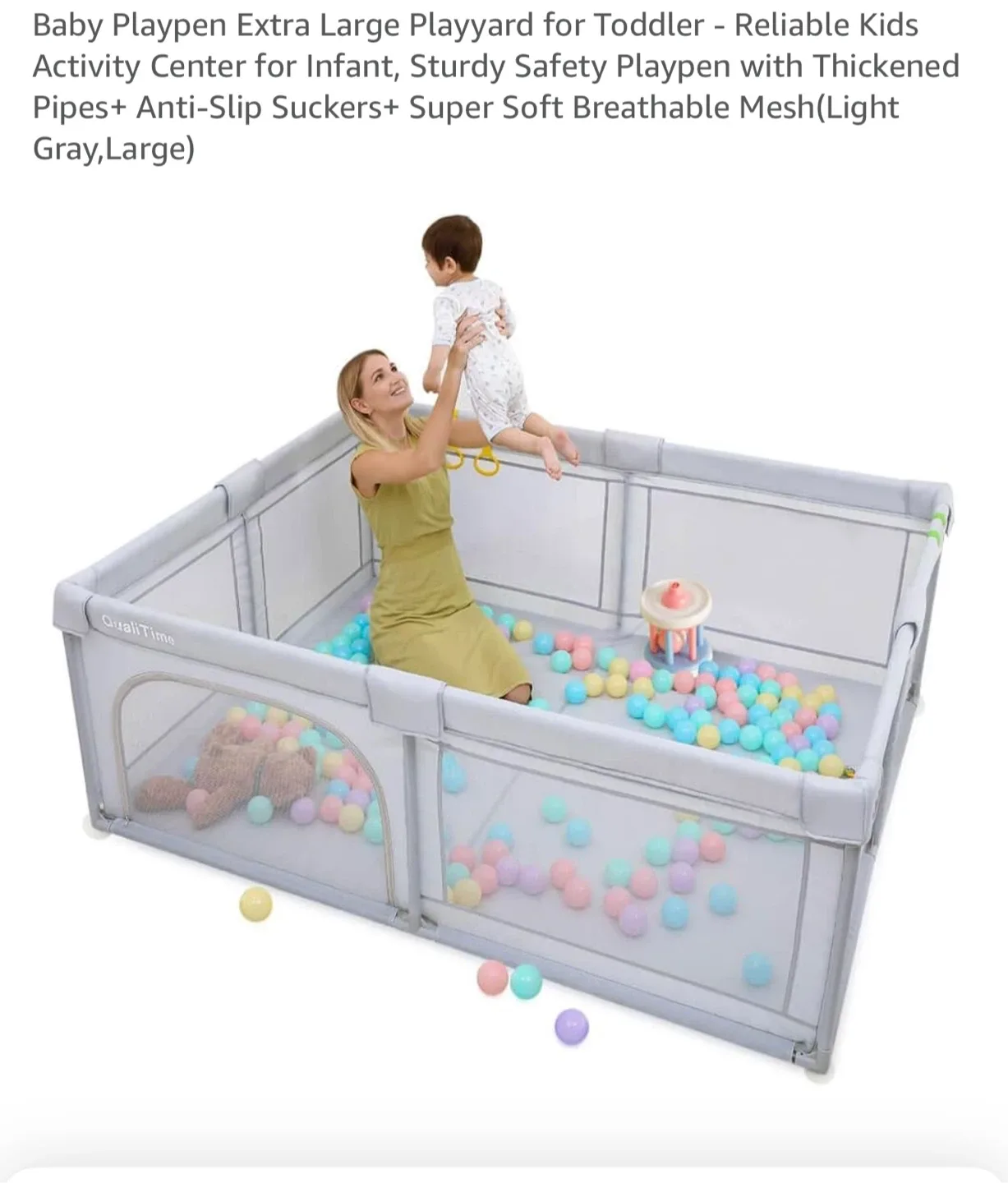QualiTime Extra Large Playpen for Toddler thumbnail