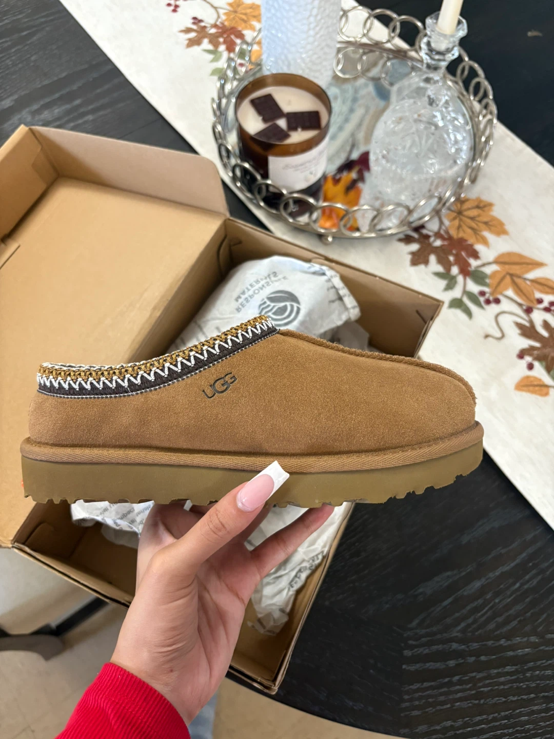 UGG W Tasman Chestnut Slipper - Women's Size 7