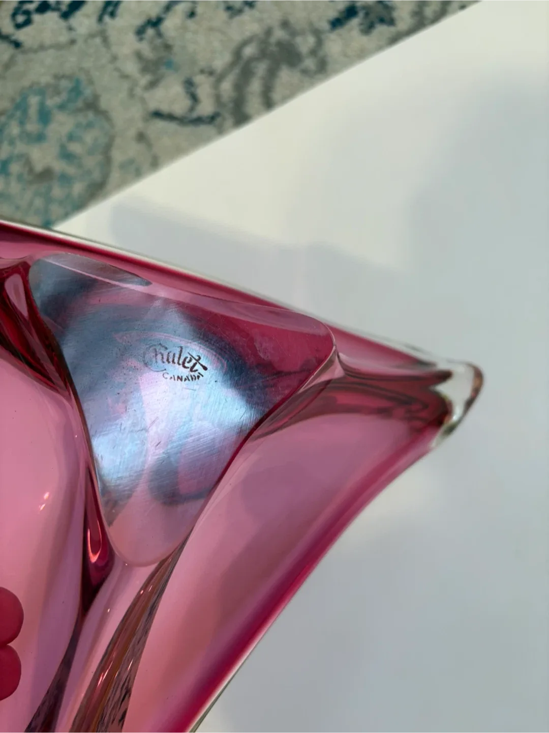 Chalet Canada Art Glass Bowl