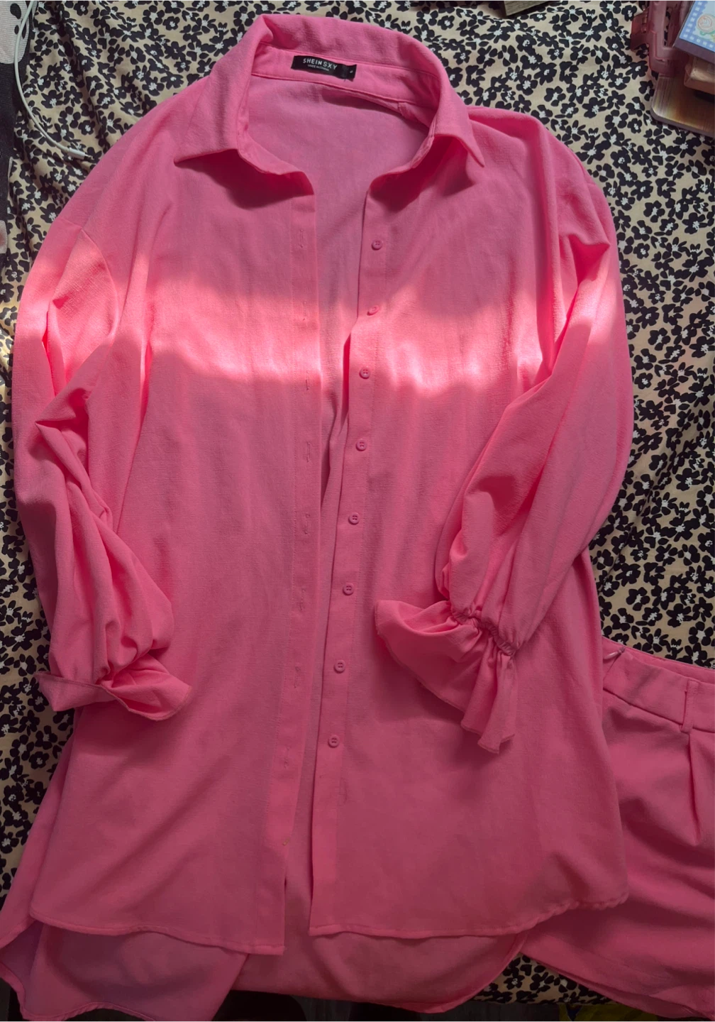 SHEIN Pink Two-Piece Set