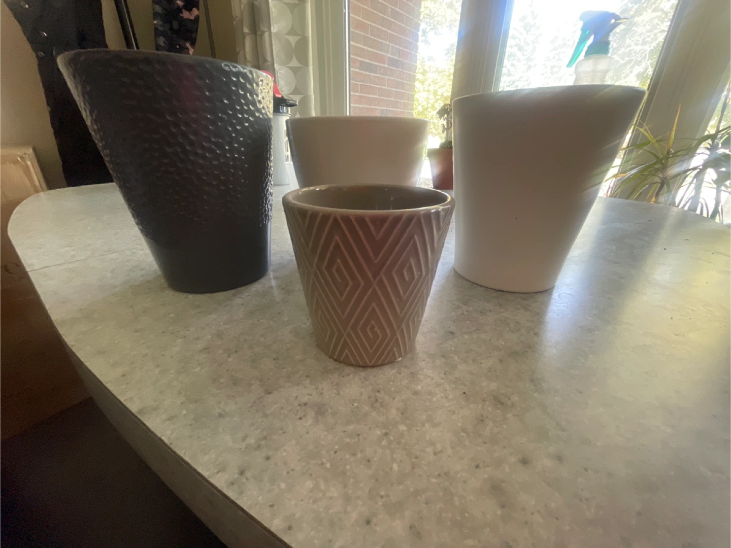 Variety of 4 Decorative ceramic Pots