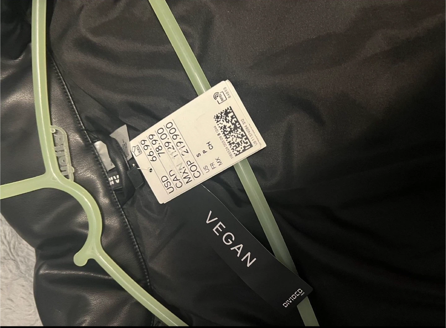 H&M Vegan Leather Puffer Jacket - Size S - photo 2