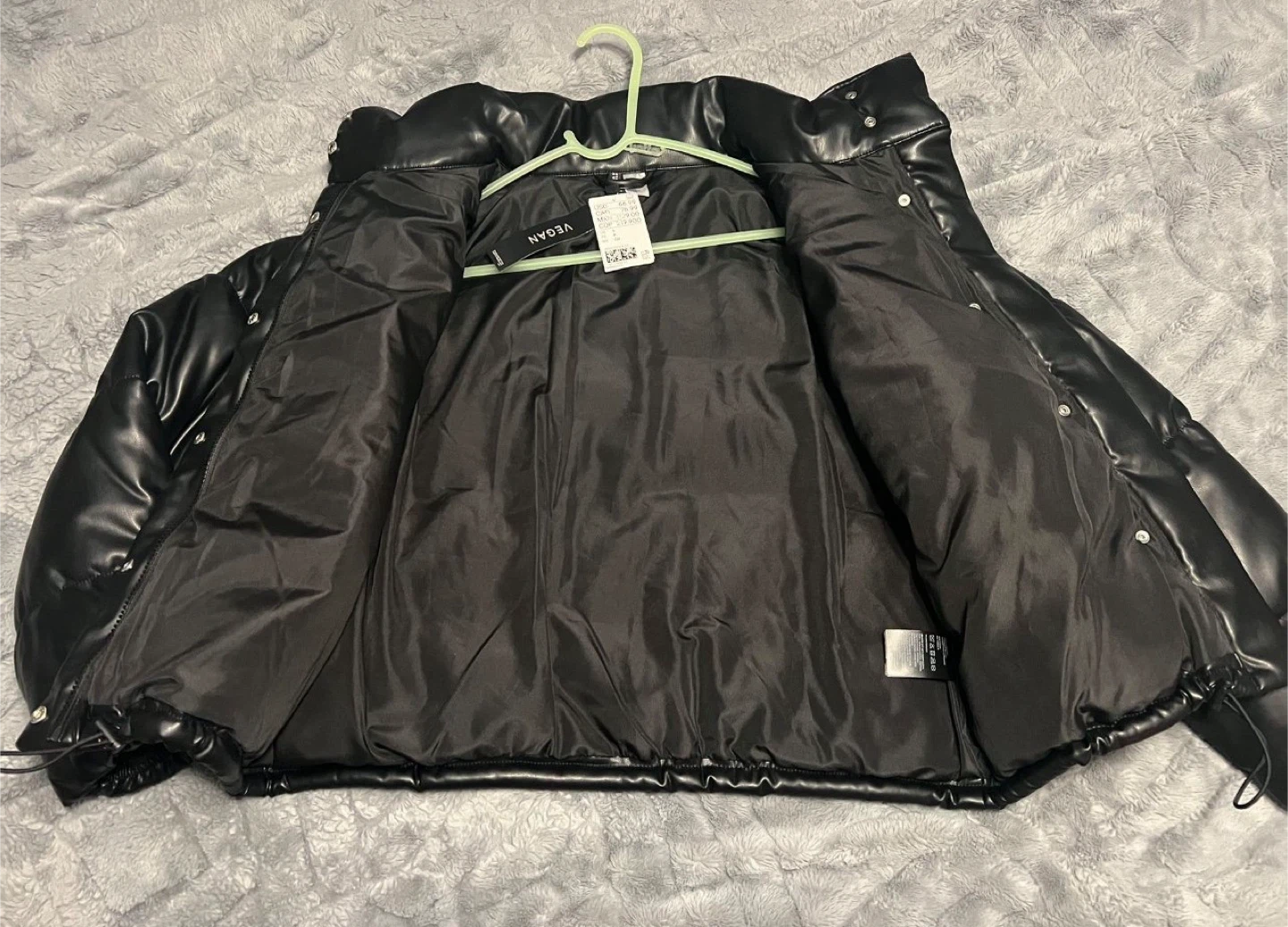 H&M Vegan Leather Puffer Jacket - Size S - photo 4