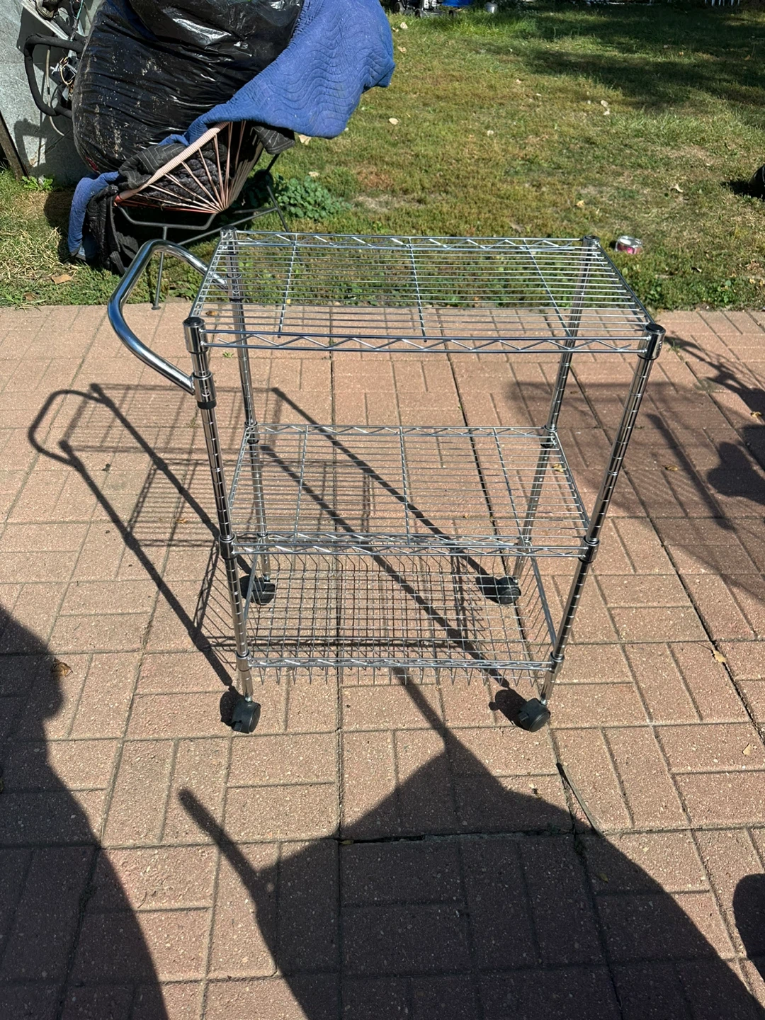 Rolling Metal Utility Cart - 29"x33"x14"