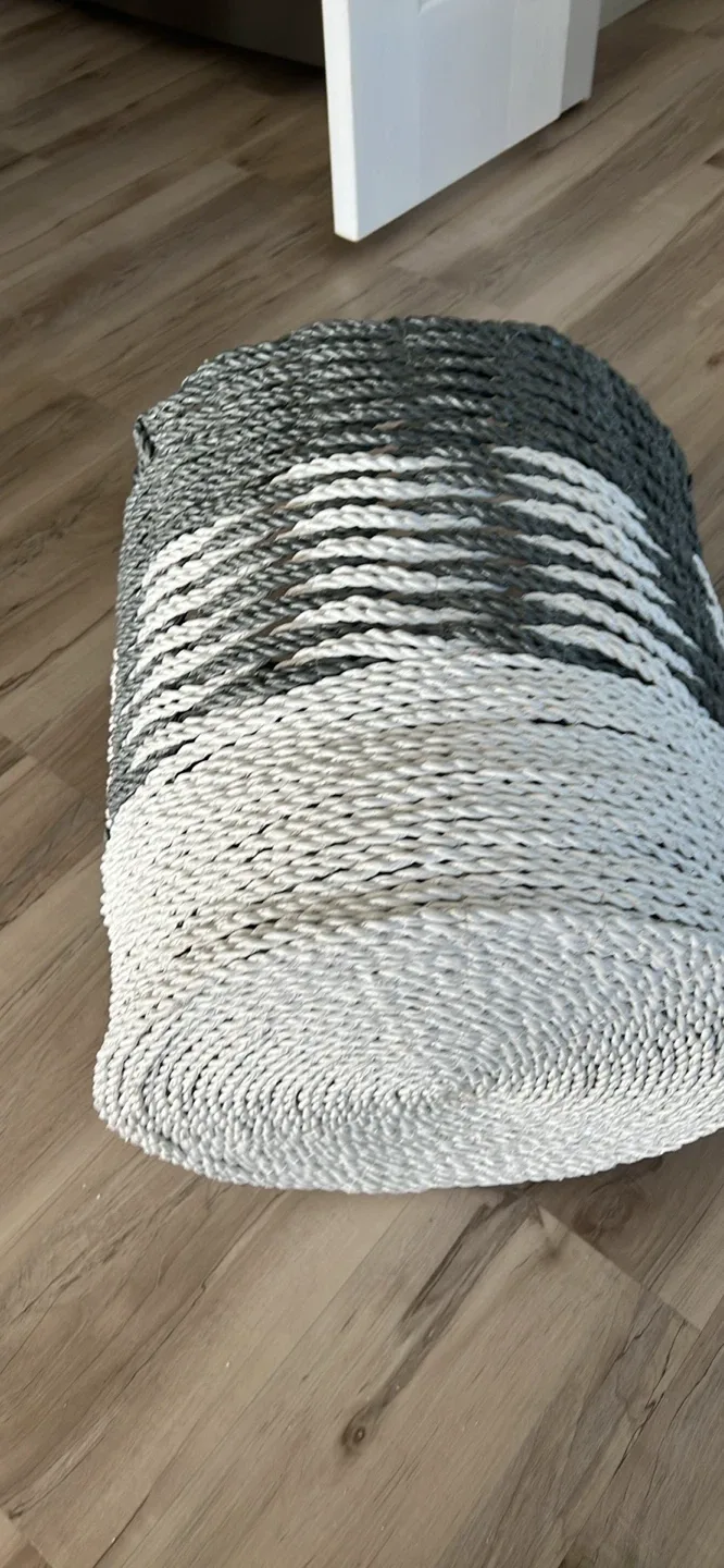 Grey & White Woven Basket image indicator(3)